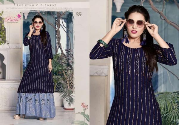 Paavi's Mantra Fancy Rayon Kurti With Skirt 